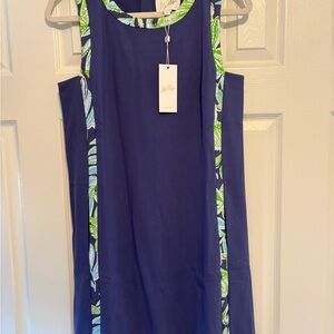 Lilly Pulitzer Navy Dress with Green and Blue Trim